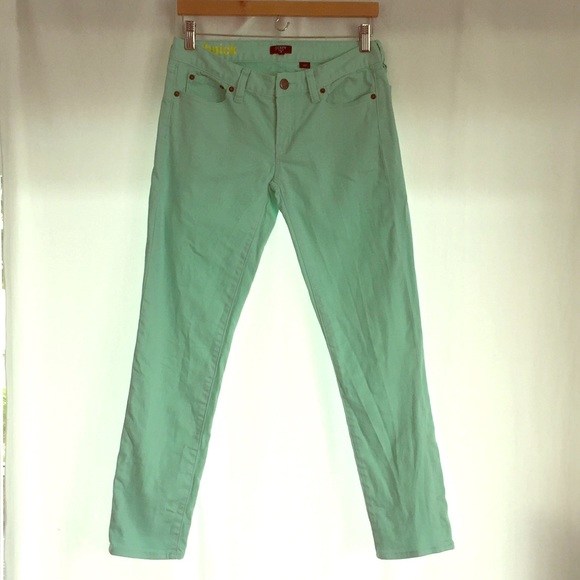 J Crew Mint Green Toothpick Jeans - Picture 2 of 4